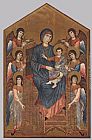 Giovanni Cimabue Wall Art - Virgin Enthroned with Angels